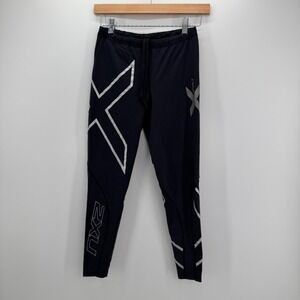 2XU Compression Leggings Womens M Black Reflective Athletic Running Tights 7/8